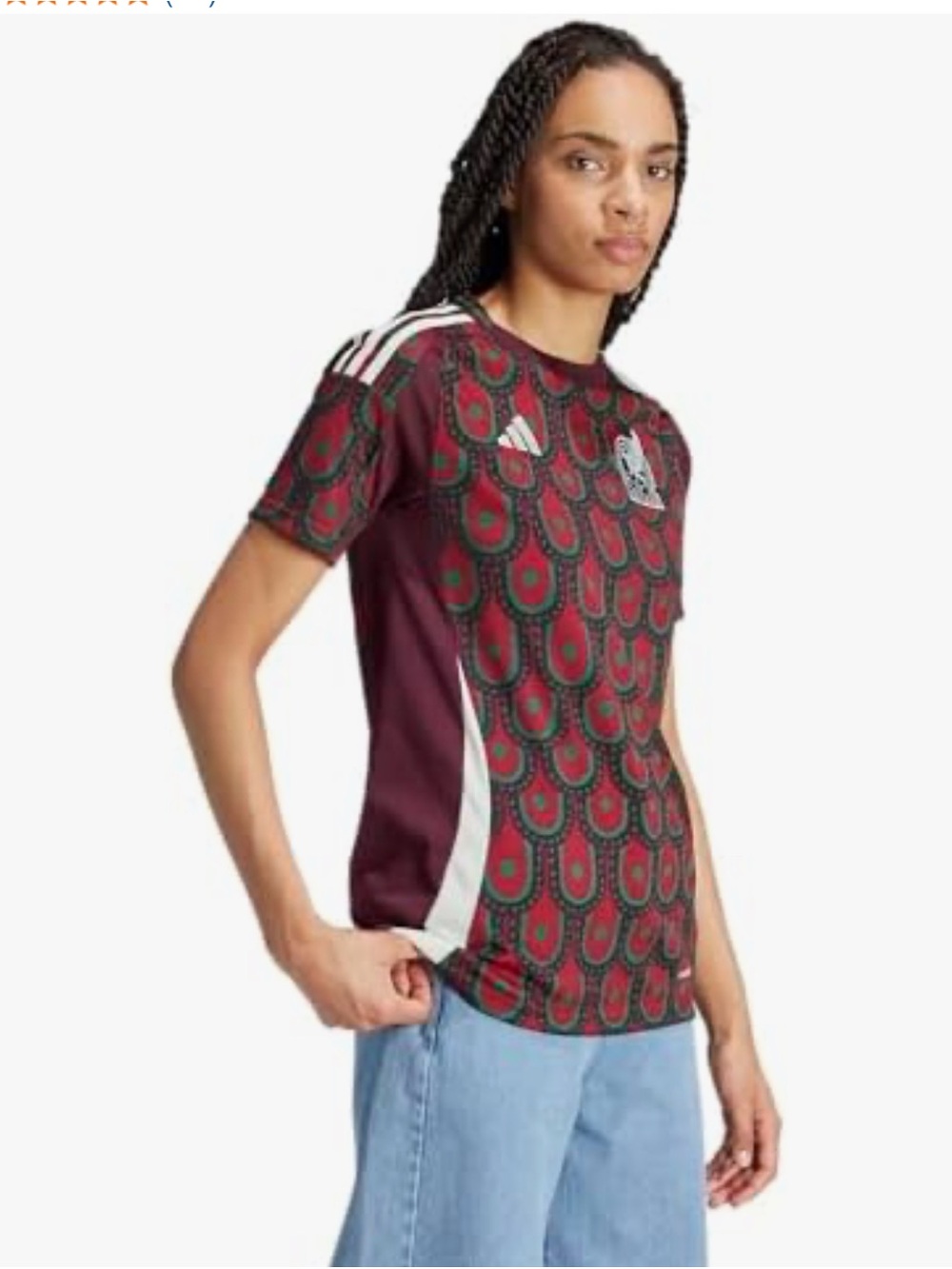 adidas Women's Mexico 24 Home Jersey
Multicolor V Neck Maroon Green NWT Size L